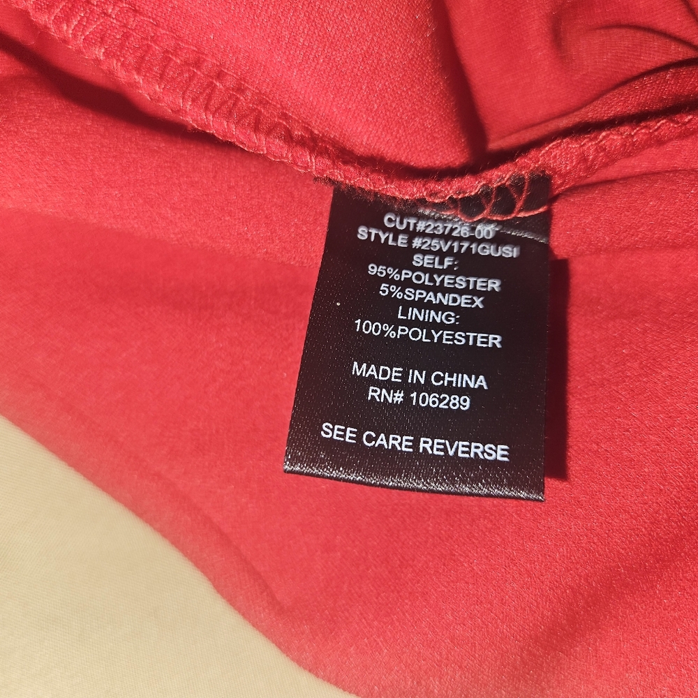 Small Candy Apple Red Spandex/Polyester Jumpsuit - image 2